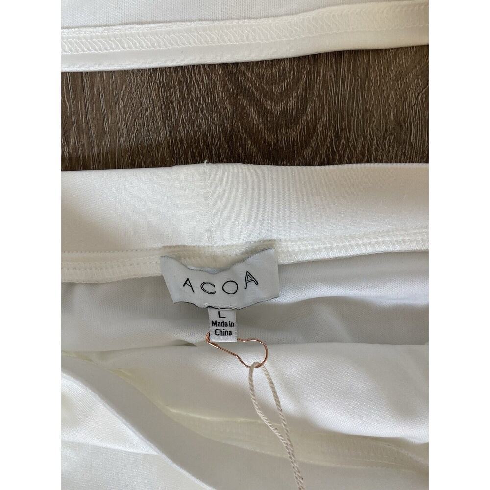 NWT ACOA sexy white Mini skirt and bandeau set size L vacation bride honeymoon - Picture 5 of 7